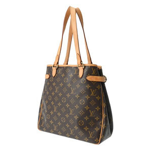 Louis Vuitton Batignolles Tote Canvas Monogram Brown Bag Vertical